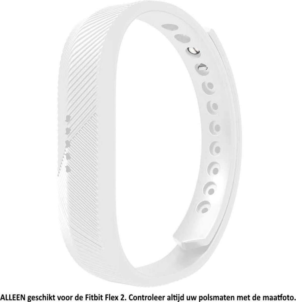 Siliconen Bandje Wit voor Fitbit Flex 2 - Kliksluiting – Armband White -  Maat: zie... | bol.com
