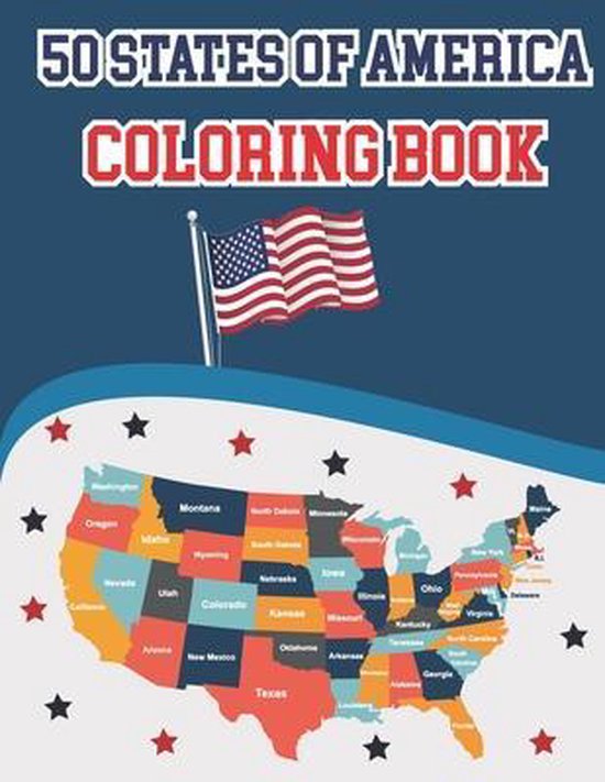 50 States Of America Coloring Book - cover