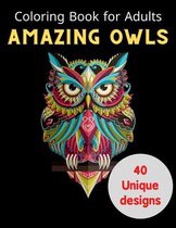 Coloring Book for Adults Amazing Owls