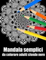 Mandala semplici da colorare adulti sfondo nero