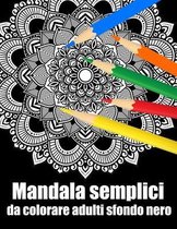 Mandala semplici da colorare adulti sfondo nero