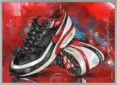 Poster - Air Max Classic Bw Varsity Painting - 51 X 71 Cm - Red