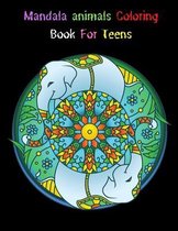 Mandala animals Coloring Book For Teens