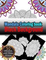 MANDALA Coloring Book Black Background