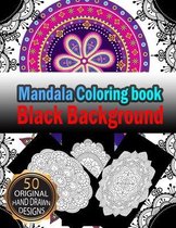 MANDALA Coloring Book Black Background