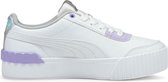 PUMA Carina Lift Shine Jr Meisjes Sneakers - Puma White-Puma White-Puma Silver-Gray Violet - Maat 39