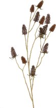 Bloemen - Decoratie - Kunstplant - Kunstbloemen - Kunststof tak - Carduus - Bruin - 97cm - siertak