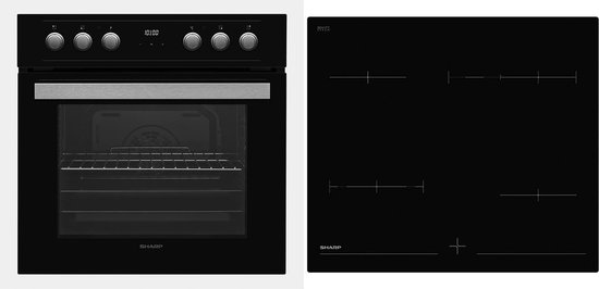 Analytisch wit slachtoffer Sharp K-62DX19BM1-EU inbouw oven met keramische kookplaat - 60 cm - zwart |  bol.com