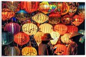 Forex - Verschillende Lampionnen - 60x40cm Foto op Forex