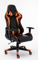 Alora Gaming stoel Monaco - Oranje - Met Nekkussen & Verstelbaar Rugkussen - Bureaustoel - Gamestoel - Gaming Chair - Game Stoel