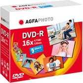 1x5 Agfaphoto Dvd-r 4.7gb 16x Speed, Jewel Case