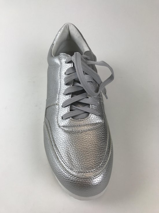 sneaker zilver look comfort uitneembare zool veter | bol.com