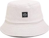 Bucket hat - Smiley Hoedje Vissershoedje Zonnehoedje - Beige
