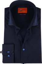 Suitable Knitted Pique Overhemd Navy - maat 38