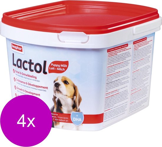 Beaphar Puppy Lactol Melk - Melkvervanging - 4 x 1 kg