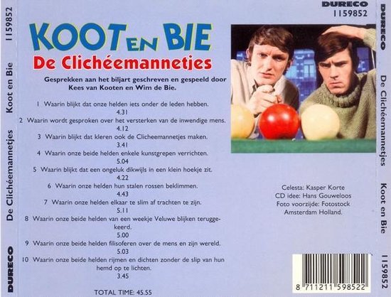 Omslag van Koot en Bie - De Clicheemannetjes ‎– Verhalen Aan Het Biljart - Wat Is Mijn Bal Nou CD