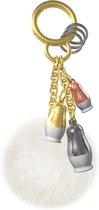 Metalmorphose Matroesjka Sleutelhanger 3D Metaal met Pompom
