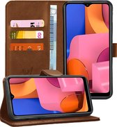 Hoesje geschikt voor Samsung A20s - Book Case Leer Wallet Cover Bruin