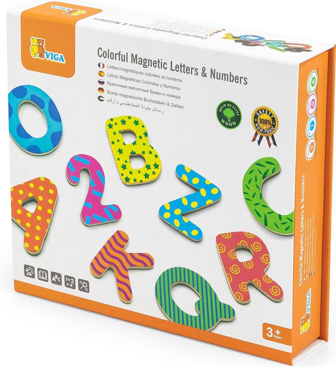 Viga Toys - Magnetische Letters & Nummers 77 stuks | Games | bol.com