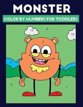 monster color by numbers for Toddlers