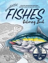 REALISTIC FISHES COLORING BOOK, a Sea-life coloring book with fishes and their names for easy color reference