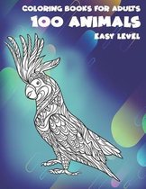 Coloring Books for Adults Easy Level - 100 Animals
