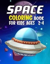 Space Coloring Book For Kids Ages 2-4