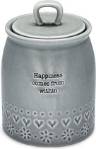 Pot met deksel / Happiness comes from within
