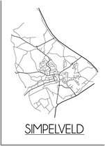 Simpelveld Plattegrond poster A3 (29,7x42cm) - DesignClaud