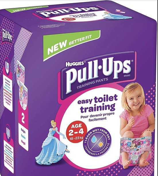 Bol Com Huggies Pull Ups Day Time Potty Training Pants Girls 25 Pants