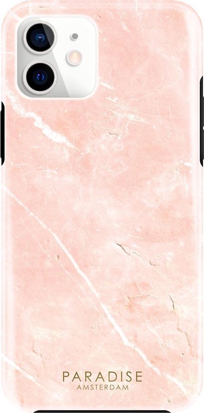 Paradise Amsterdam 'Mineral Peach' Fortified Phone Case - iPhone 12 - roze  steen... | bol