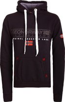 Geographical Norway Sweatshirt Heren Hoodie Zwart Gasic - L