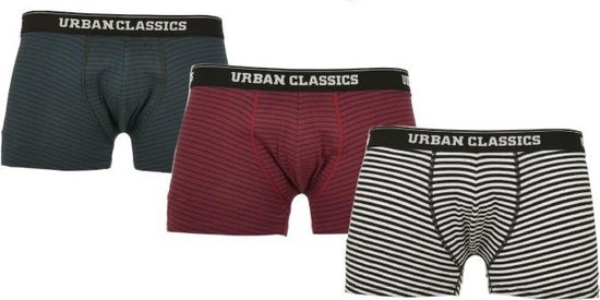 Urban Classics - 3-Pack Boxershorts set - S - Multicolours