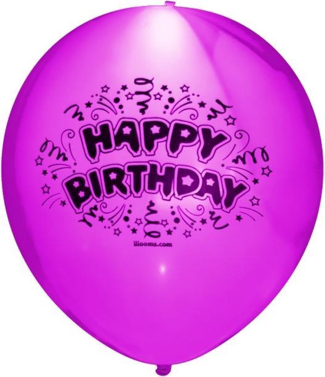 5 Ballons LED Joyeux anniversaire Illooms® : Deguise-toi, achat de