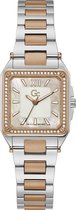 GC Y85002L1MF Horloge dames Sport Chique Staal / rosé plated met mother of pearl wijzerplaat met rosé accenten en Swarovski steentjes