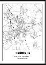 Eindhoven poster | stadsposter | industrieel | zwart / wit - 40 x 30 cm