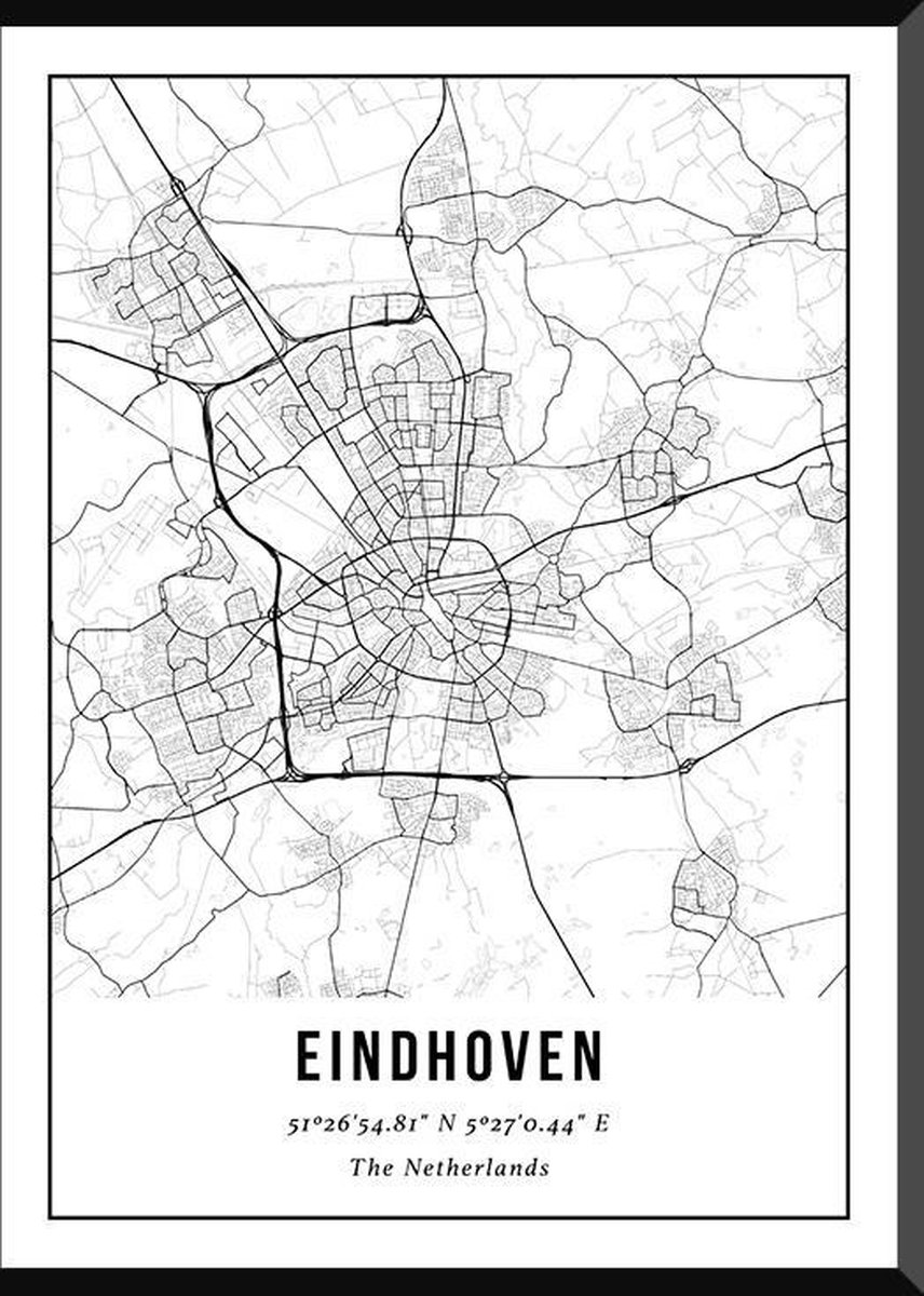 Eindhoven poster stadsposter industrieel zwart / wit 40 x 30 cm bol