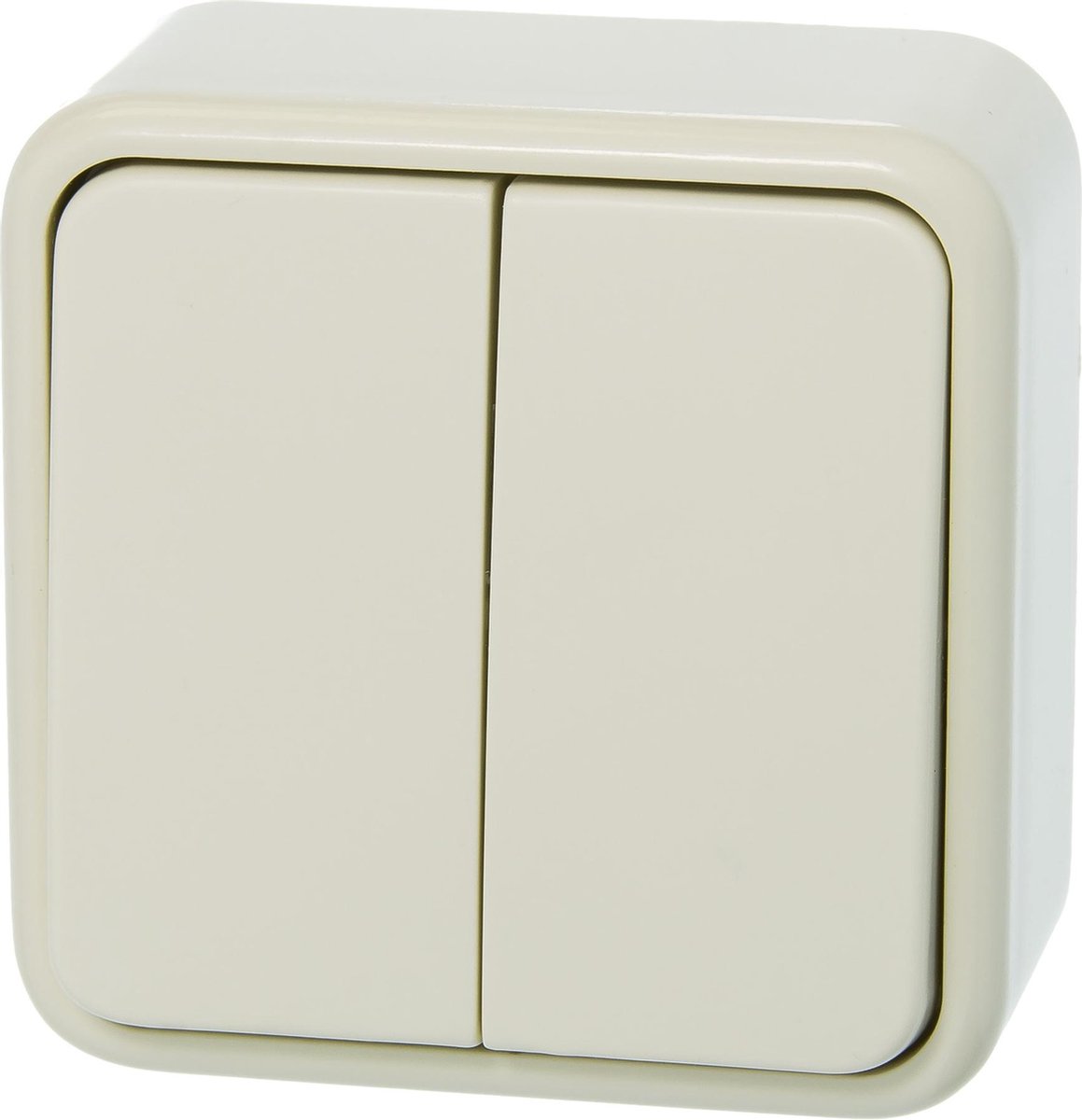 GAMMA dubbele serieschakelaar | serie Andes | opbouw | creme