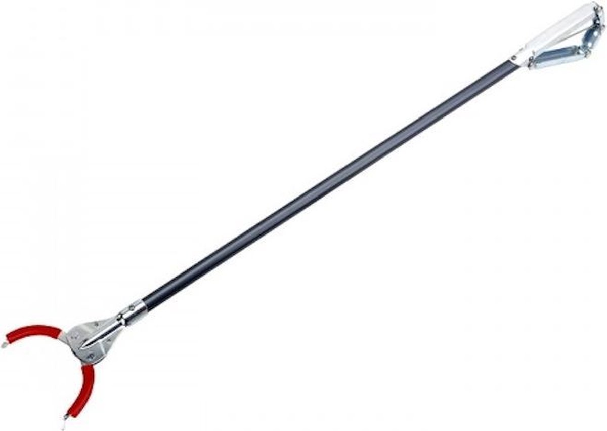 Grijpset Flora afvalgrijper 105 cm met metalen bekken inclusief veiligheidsvest en afvalzak.