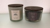 Kaarsen - 2 stuks - Bruin | The power of nature