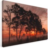 Dramatic sky natuurprint mariapeel Limburg op canvas - fotoprint op canvas | wanddecoratie - 100x75cm