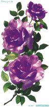 Temporary tattoo | tijdelijke tattoo | fake tattoo | paarse rozen - purple roses | 100 x 210 mm