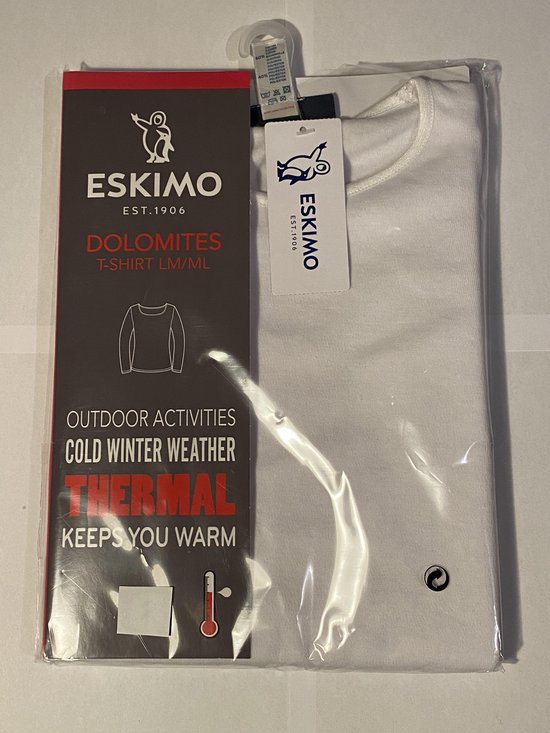 Eskimo Thermo Kleding Kind LEEFTIJD 8 WIT Lange Mouw T