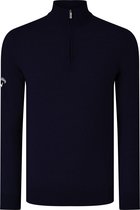 Callaway Ribbed ¼ zip Merino sweater, Kleur Navy, Maat S