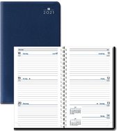 Castelli agenda H43 2021 - week - zakagenda - ringband - 14 maanden - Rimini seta - week op 2 bladzijdes - blauw