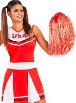 FUNIDELIA Rode Pompon voor vrouwen Cheerleader - Rood
