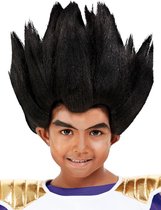 FUNIDELIA Vegeta pruik- Dragon Ball voor jongens - Zwart