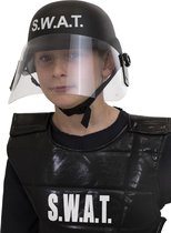 FUNIDELIA SWAT Helm voor meisjes en jongens Politieman - Zwart