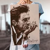 Poster - Johnny Cash Sigaret - 70 X 50 Cm - Multicolor