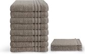 Byrklund Handdoeken set - Bath Basics - 12-delig - 8x 50x100 + 4x 16x21 - 100% katoen - Taupe